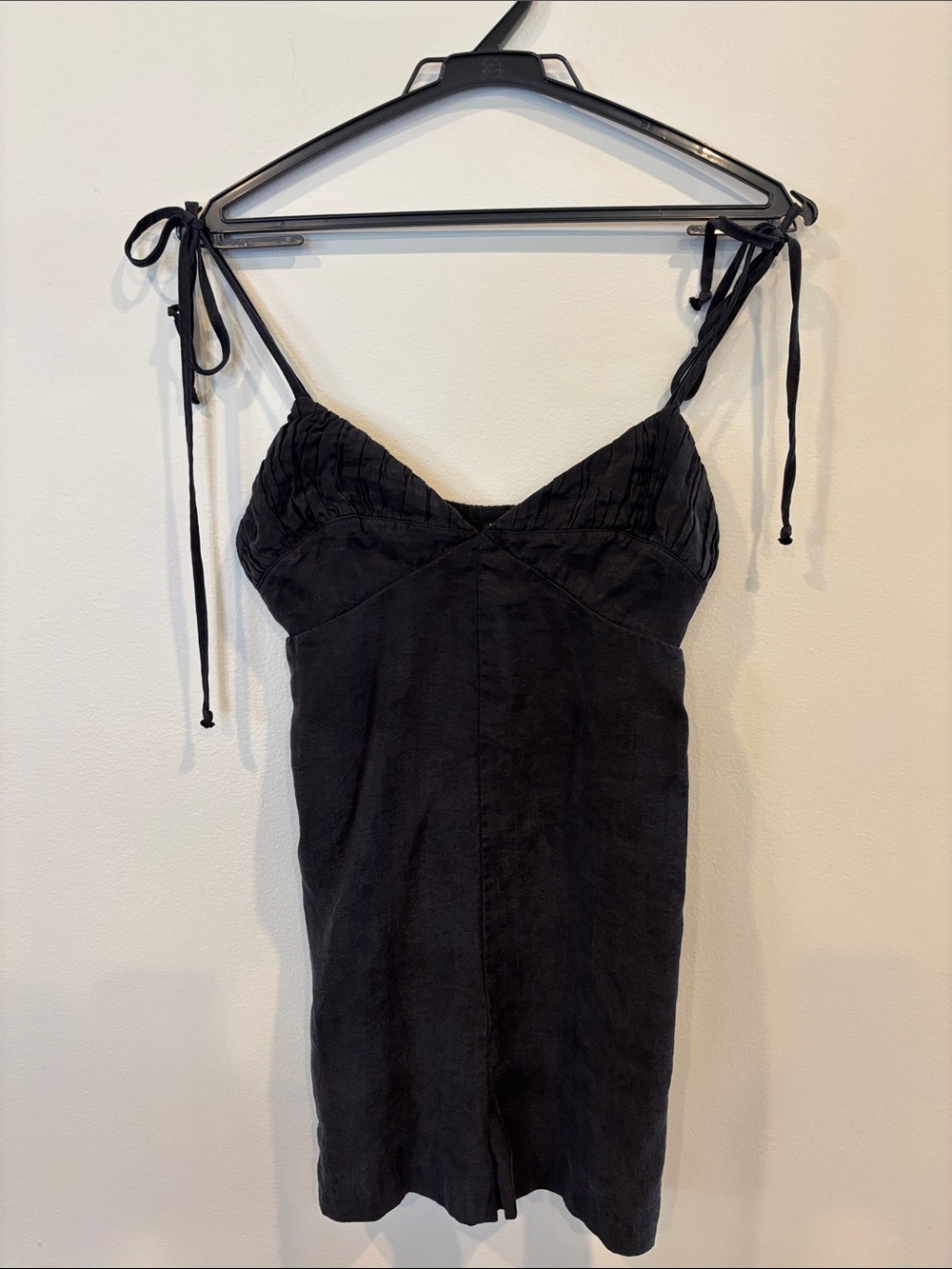 Zara Black Tie-Shoulder V-Neck Camisole